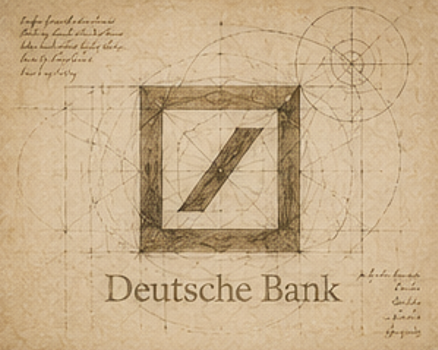 A parchment study of the Deutsche Bank mark